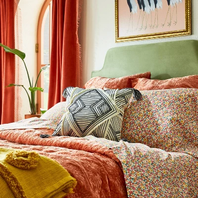 Square Embellished Geometric Decorative Throw Pillow Off-White/Black - Opalhouse™ Designed With Jungalow™ 3 Square Embellished Geometric Decorative Throw Pillow Off-White/Black - Opalhouse™ Designed With Jungalow™