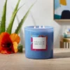 28oz Glass Moonlit Hibiscus Candle Light Blue - Opalhouse™ -Opalhouse GUEST 2c95080b 9726 45aa 9b0e 3946015c92e0