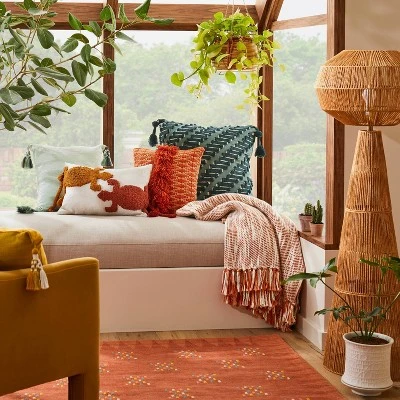 Two Lizard Punch Needle Lumbar Throw Pillow - Opalhouse™ Designed With Jungalow™ 3 Two Lizard Punch Needle Lumbar Throw Pillow - Opalhouse™ Designed With Jungalow™