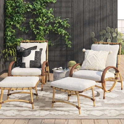 2pc Sculptured Statement Patio Chair & Ottoman - Opalhouse™ 3 2pc Sculptured Statement Patio Chair & Ottoman - Opalhouse™