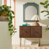 24" X 30" Wood And Brass Wall Mirror Blue - Opalhouse™ Designed With Jungalow™ -Opalhouse GUEST cb96163c 8169 4317 ba73 7b186591eed2
