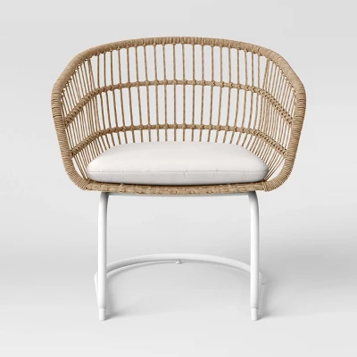 Southport 3pc Motion Patio Chat Set With Metal Legs - Natural/White - Opalhouse™ 5 Southport 3pc Motion Patio Chat Set With Metal Legs - Natural/White - Opalhouse™ - Image 3