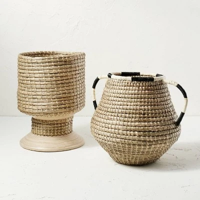 Seasgrass And Bamboo Woven Pedestal Vase - Opalhouse™ Designed With Jungalow™ 5 Seasgrass And Bamboo Woven Pedestal Vase - Opalhouse™ Designed With Jungalow™ - Image 3